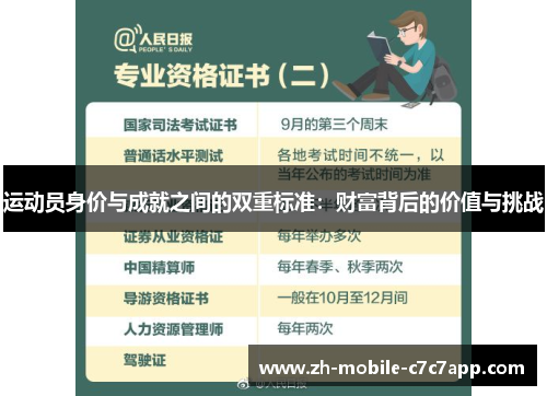 运动员身价与成就之间的双重标准:财富背后的价值与挑战 运动员身价与成就之间的双重标准:财富背后的价值与挑战